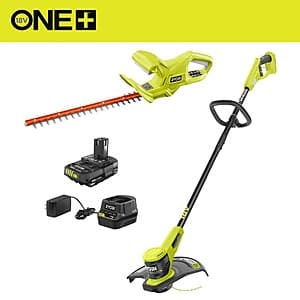 Ryobi ONE+ 18V Trimmer with Battery, Charger & Bonus Tool
