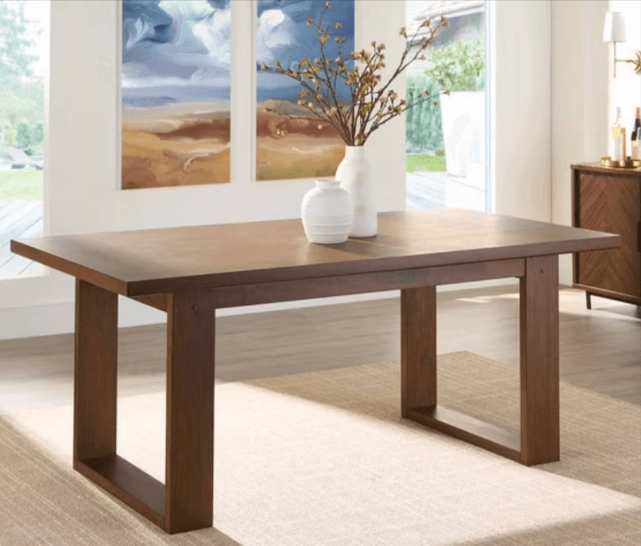 Better Homes & Gardens Ezra 70" Rectangular Wood Dining Table Walmart