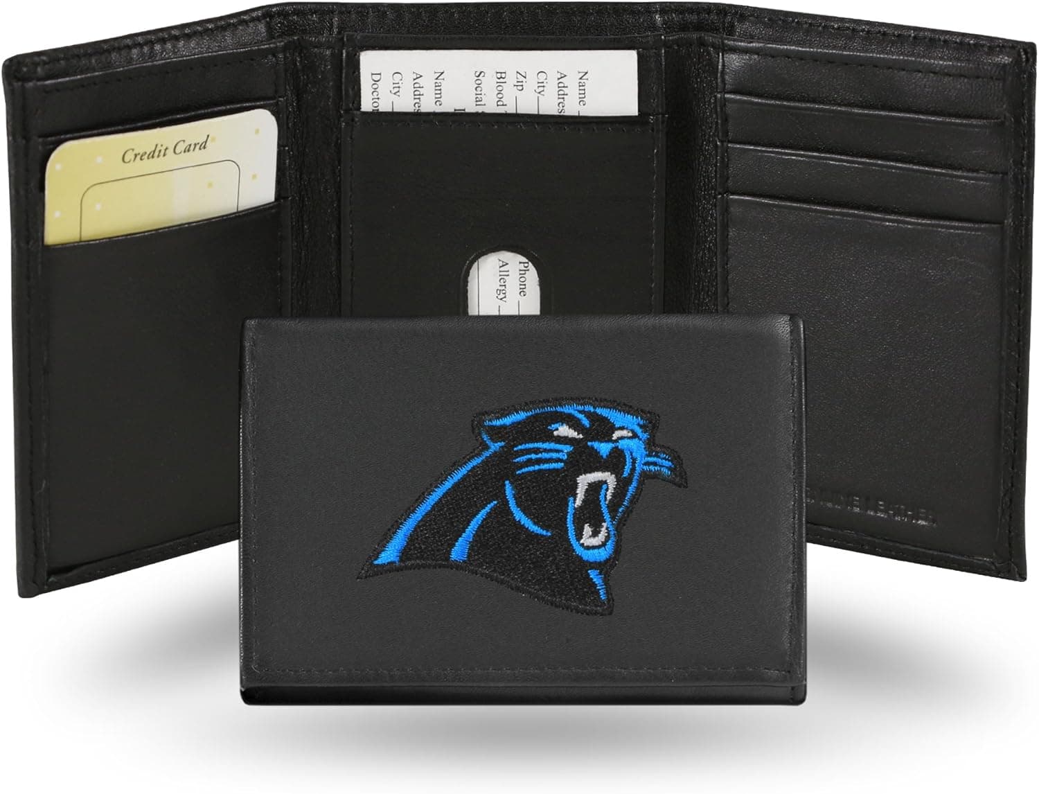Officially Licensed NFL Wallet: 40% Off Carolina Panthers Tri-fold