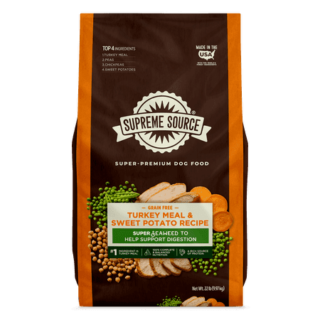 Supreme Source Grain-Free Turkey Meal & Sweet Potato Recipe Dry Dog Food, 22lb Bag