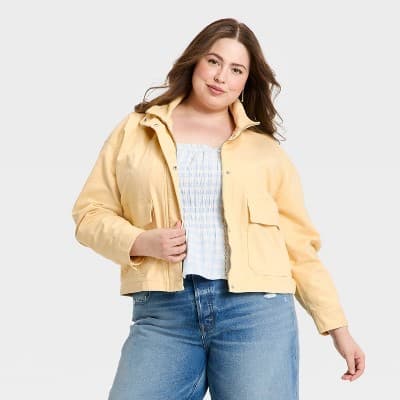 Women's Utility Fashion Jacket - Universal Thread™ Yellow XXL