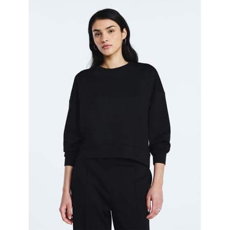 Scoop Women's and Women's Plus New Scubaknit Cropped Sweatshirt with Drop Sleeves, Sizes XS-4X