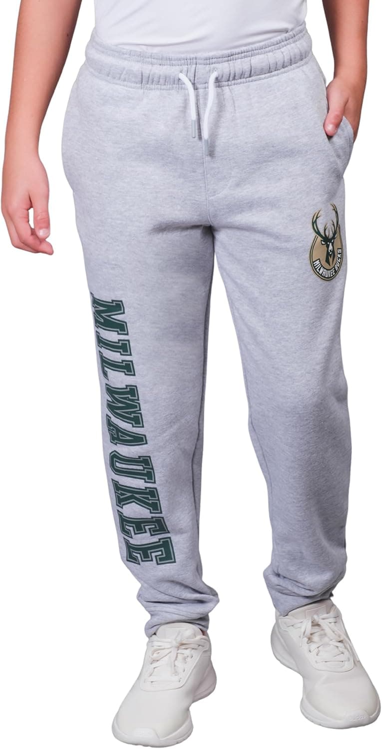 Ultra Game Youth NBA Sweatpants - Milwaukee Bucks