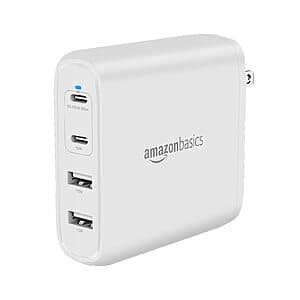 Powerful 100W 4-Port Amazon Basics GaN Wall Charger - $33
