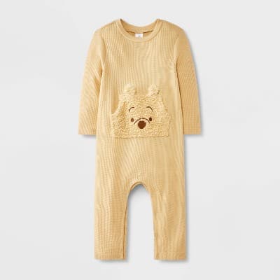 Baby Winnie the Pooh Romper - Cloud Island™ Beige 6-9M