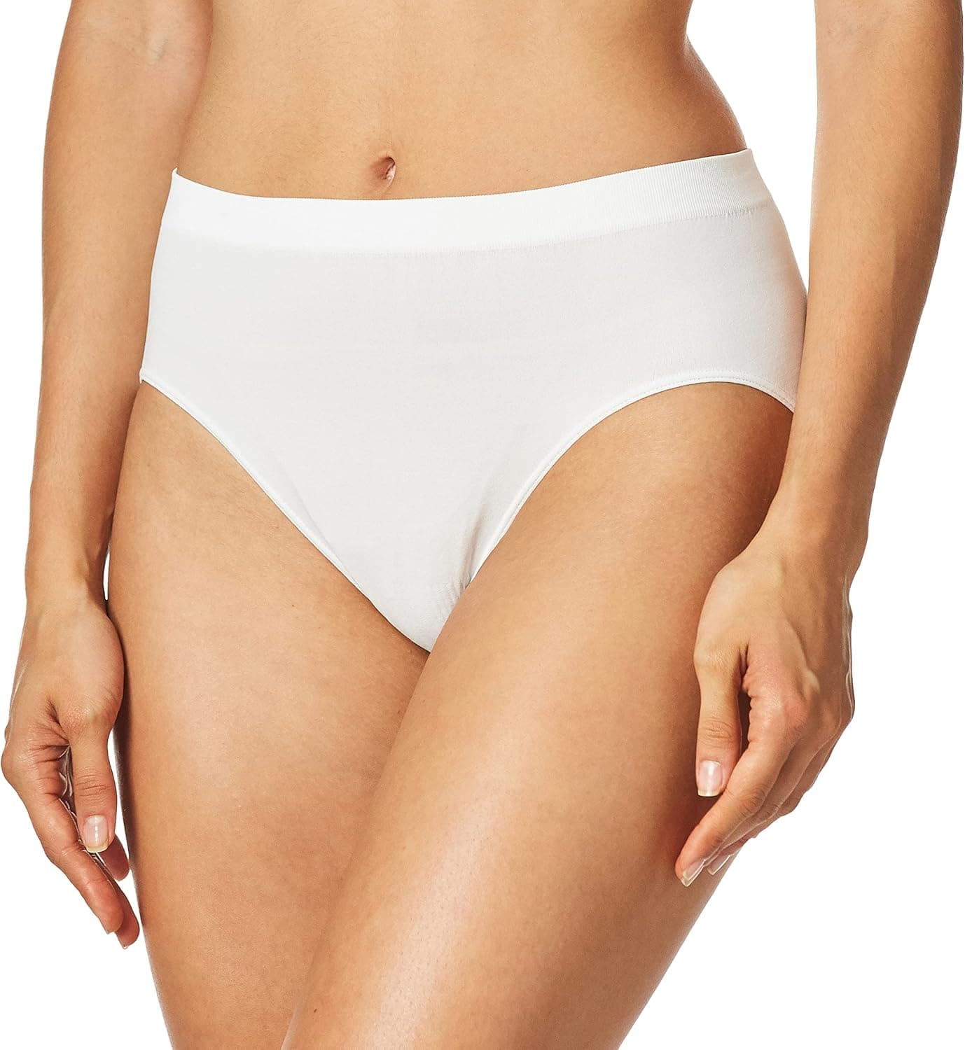 Bali Women's One Smooth U All Over Smoothing Hi Cut, White, X-Large/8