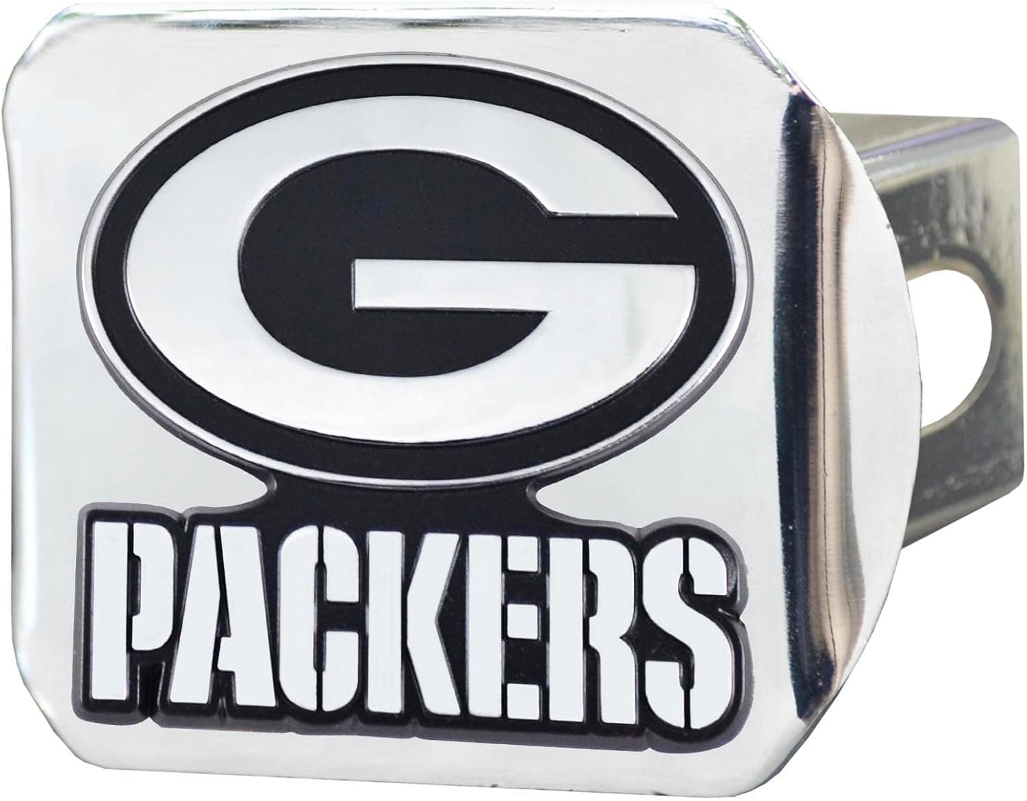 Elevate Your Ride with the Packers NFL Chrome Hitch Cover