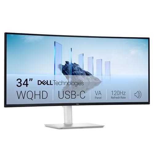 Dell 34-Inch Ultrawide Curved Monitor with 120Hz Refresh Rate