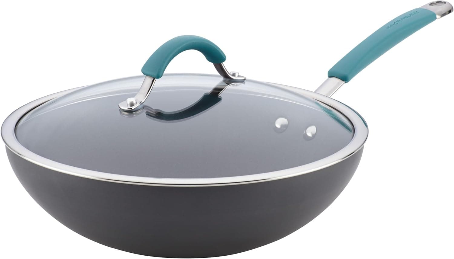Rachael Ray Cucina Nonstick Stir Fry Pan - 11-Inch, Gray & Blue