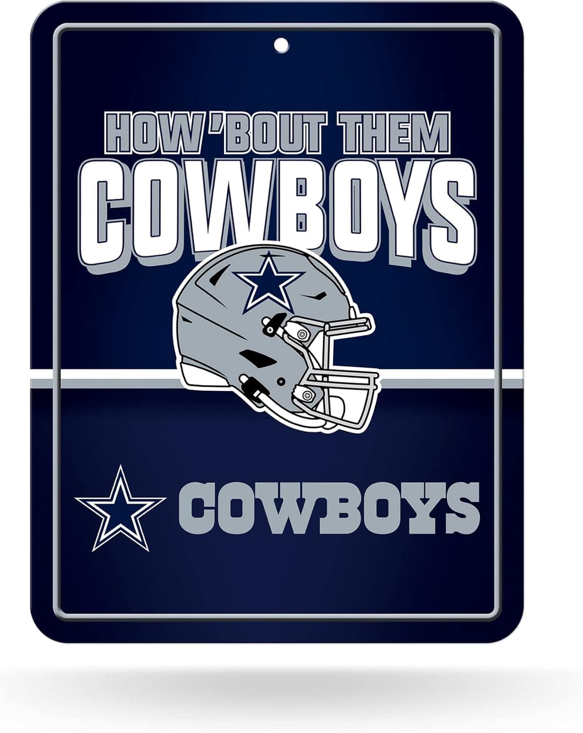 Dallas Cowboys Slogan Metal Parking Sign - Decor for Home & Office
