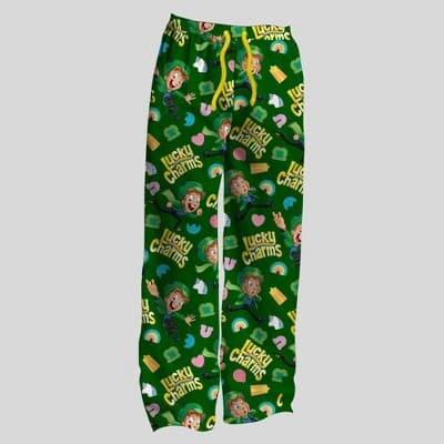 Men's Lucky Charms Knit Pajama Pants - Gold/Green - Gold/Green XXL