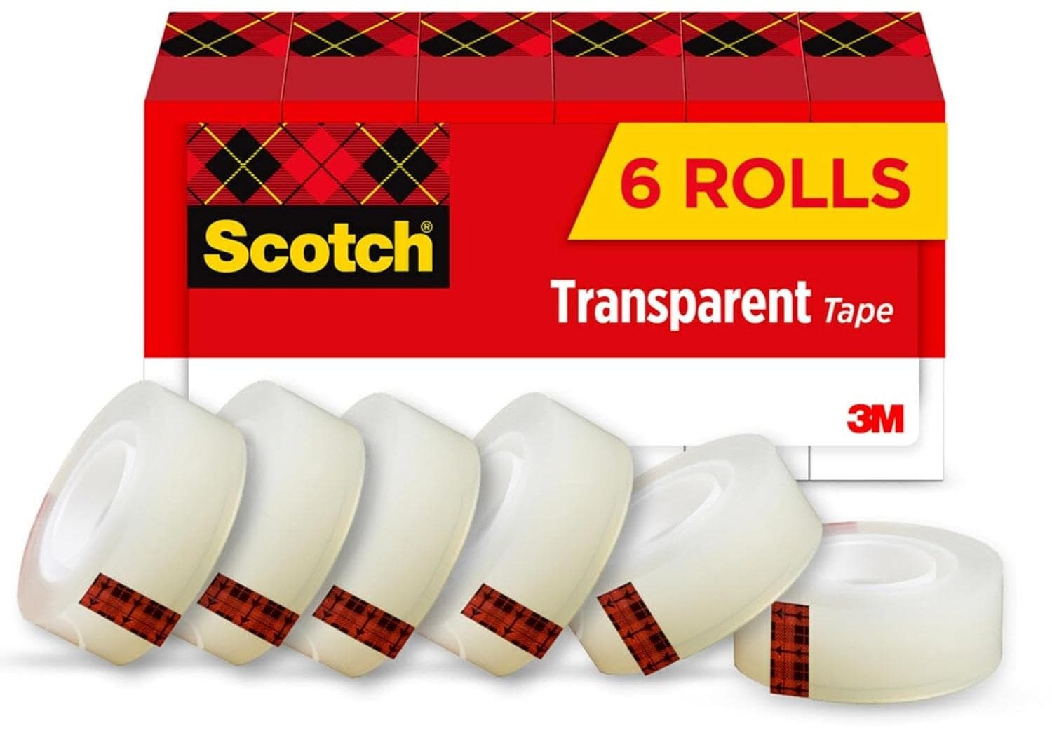 Stock Up on 3/4" x 1296" Transparent Scotch Tape (6-Pack)