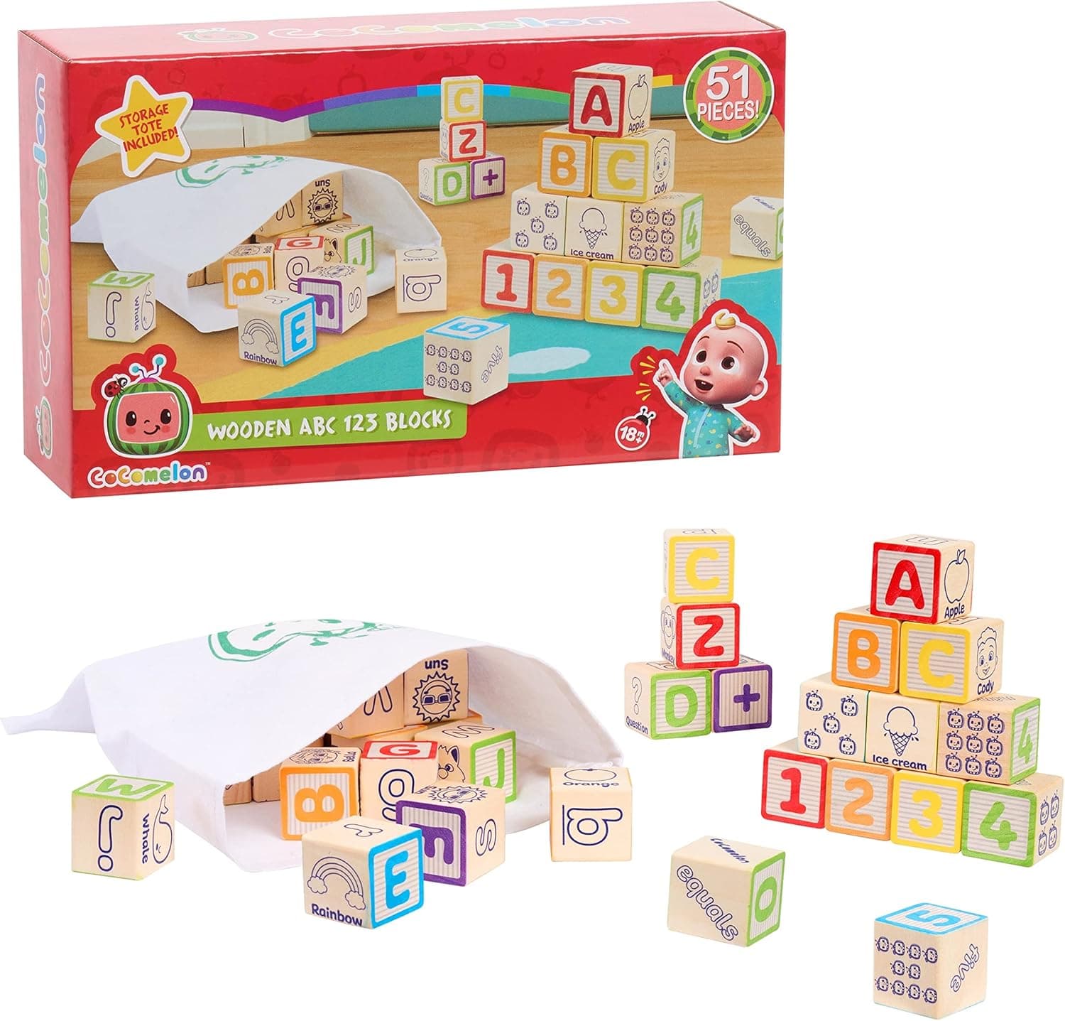 Engage Young Minds with CoComelon's Classic ABC Wooden Blocks