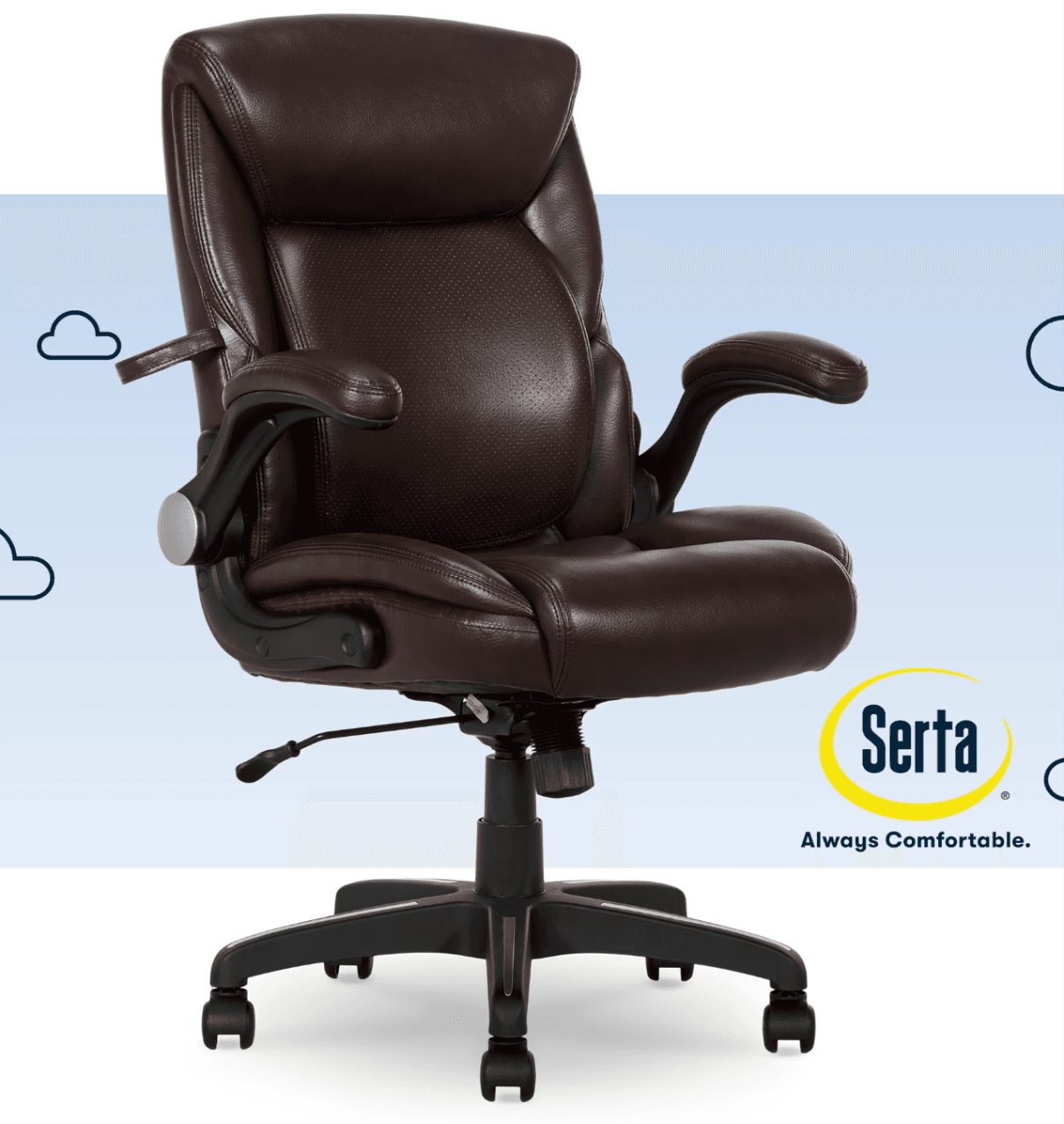 Serta Air Lumbar Bonded Leather Manager Chair at Walmart