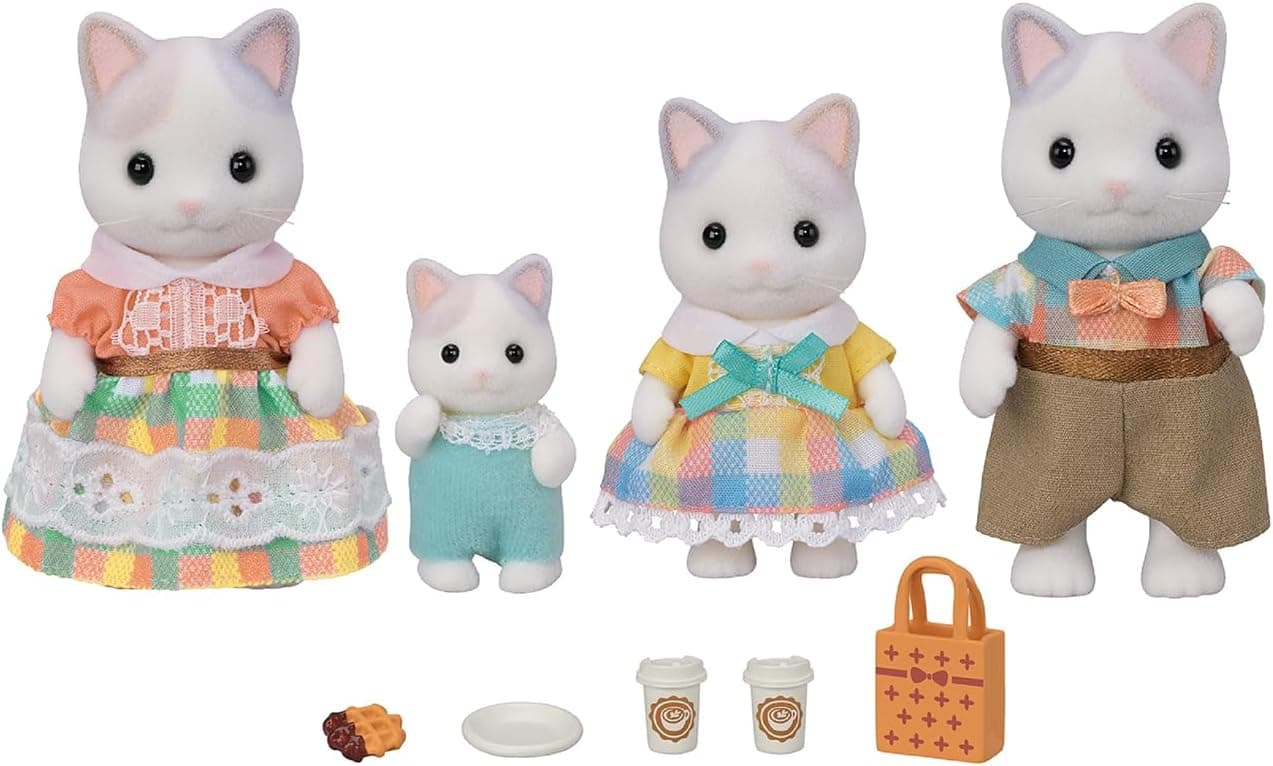 Calico Critters Latte Cat Family - Adorable Collectible Dolls