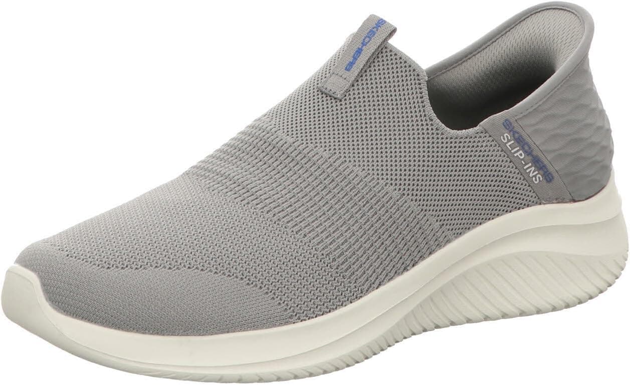 Skechers Men's Ultra Flex 3.0 Smooth Step Hands Free Slip-ins, Grey, 14 Wide