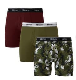 Moisture-Wicking Underwear: Hanes Men's Boxer Briefs 3-Pack