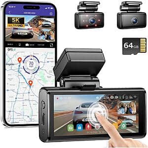 AZDOME M580 3-Ch 4K + Dual FHD Dash Cam w/ 4" Touchscreen $50 + Free S&H