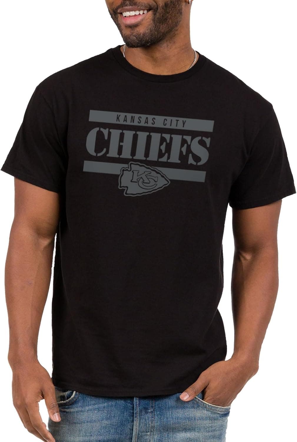 Cheer on the Chiefs with this NFL Stencil Block Tee
