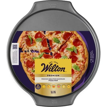 Wilton Premium Large Pizza Pan Steel Non-Stick 16-Inch, Packaging May Vary