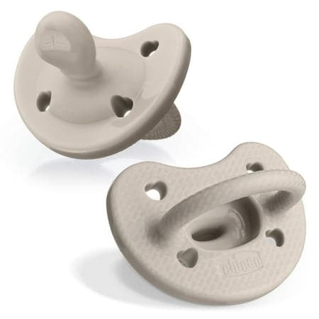 Chicco PhysioForma® Luxe One-Piece Silicone Pacifier, 6-16 Months, 2pk - Grey, New