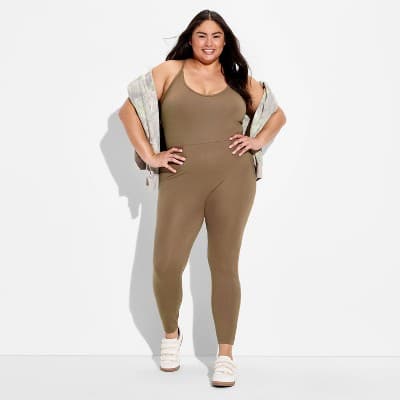 Women's Sleeveless ButterBliss Romper - Wild Fable™ Espresso 1X