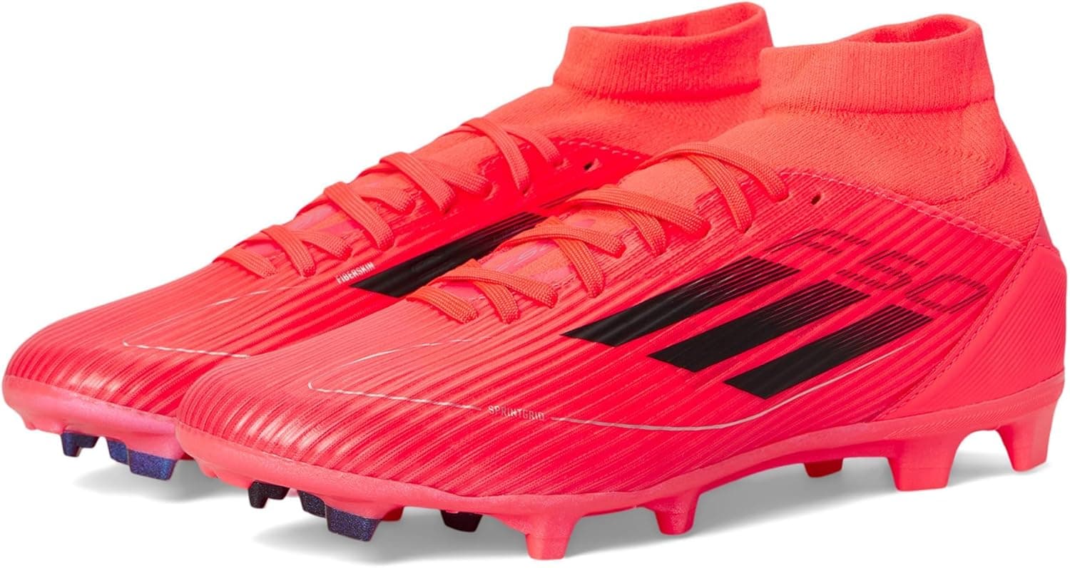 Adidas Women's F50 League Mid Top Firm Ground, Turbo/Aurora Black/Platin Metallic, 14