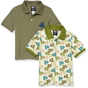 2-Pack Amazon Essentials Star Wars Boys Polo Shirts (Medium) $5.85