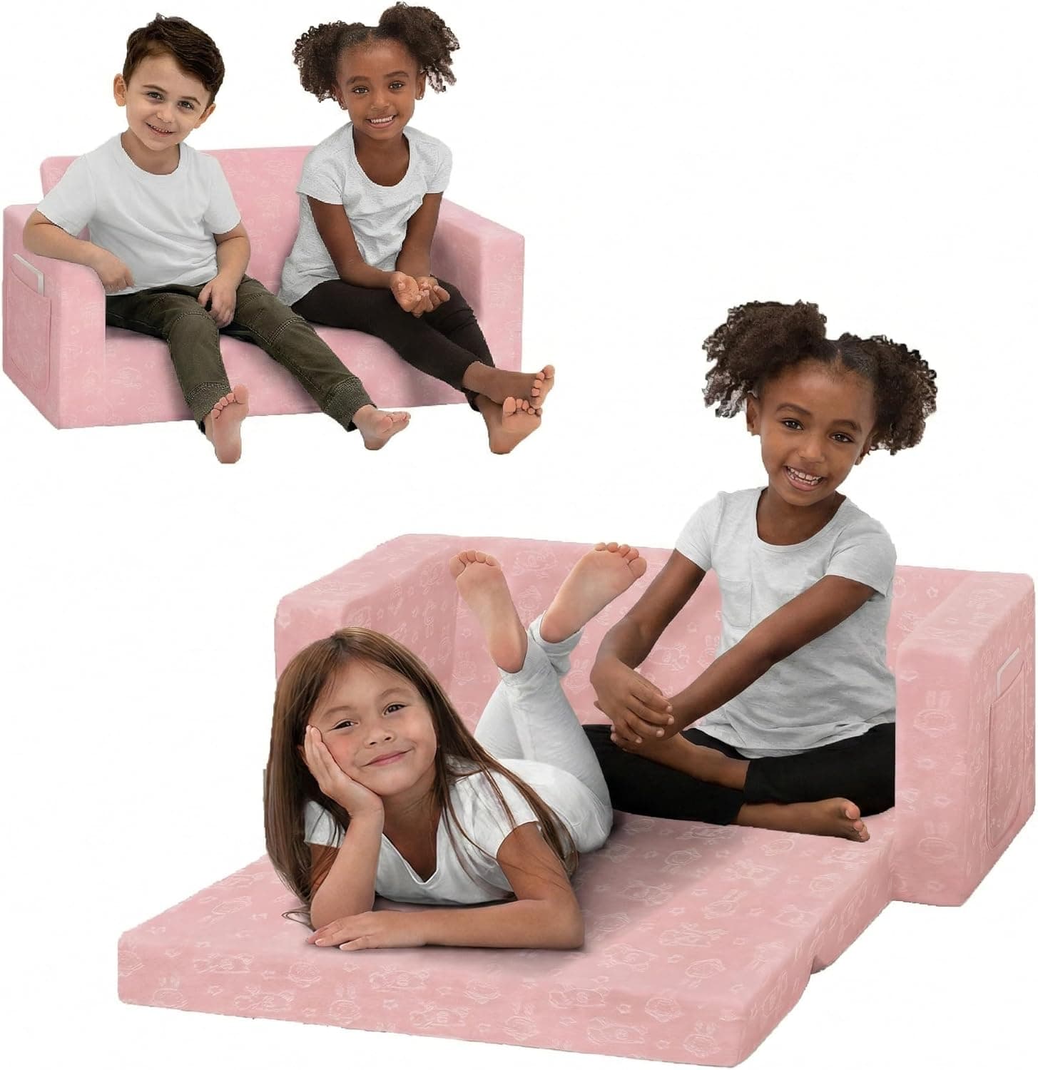 Serta Kids Sofa: Convertible 2-in-1 Couch & Bed
