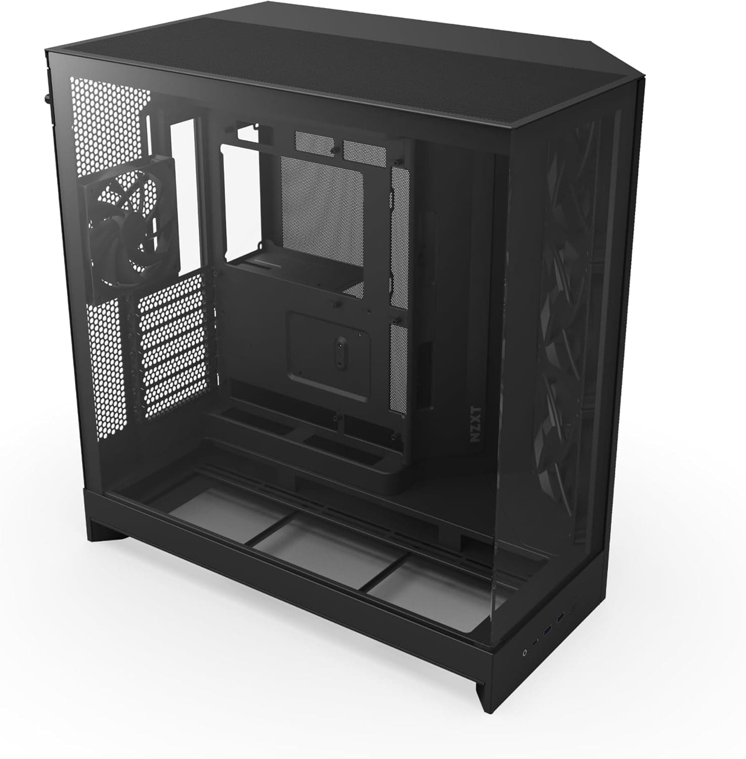 NZXT H9 Flow Airflow PC Case - Dual-Chamber Design, 4 Fans