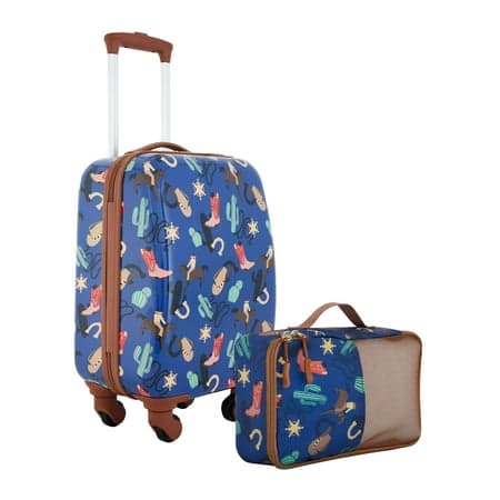 Wrangler Rodeo Kid's 2 Piece Hard-Side Spinner Luggage Set