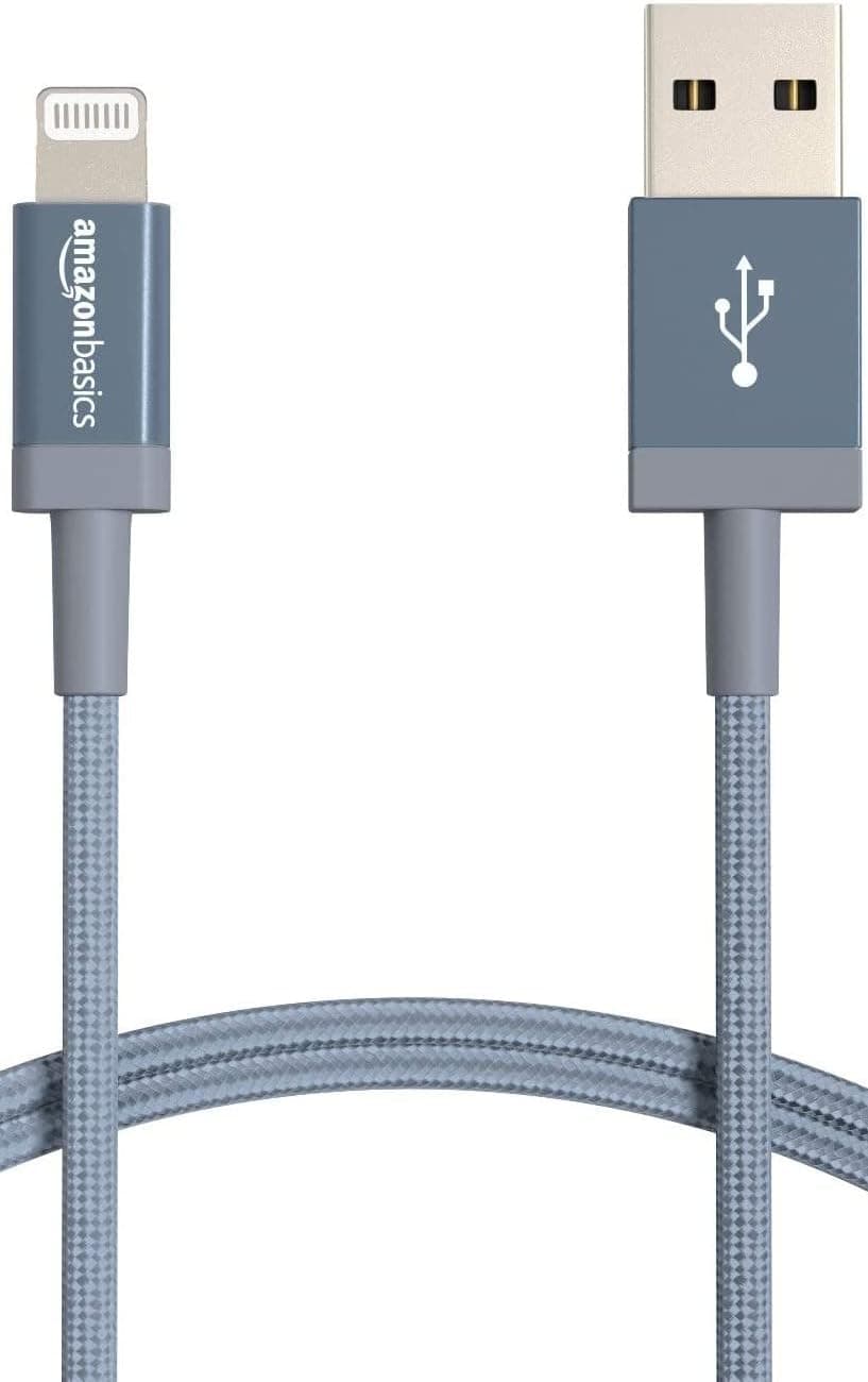 Amazon Basics Nylon Braided Lightning Cable: Fast Charge for iPhone & iPad