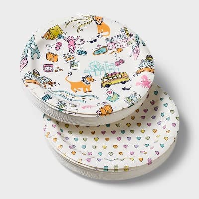 50ct Assorted Paper Plate Set - Roller Rabbit x Target