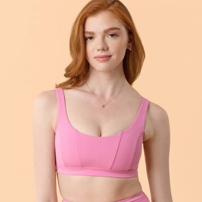 Blogilates Women's Crisscross Princess Bra - Pink M