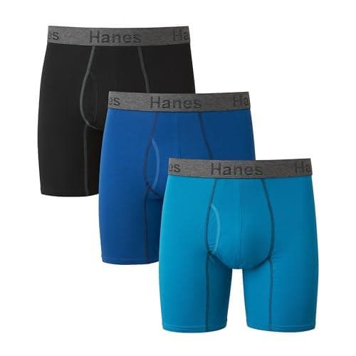 Get a 3-Pack of Comfortable Hanes Men's Boxer Briefs at 35% Off