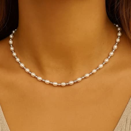 Gorgeous Shell Pearl Choker Necklace - 75% Off at Gem Jewelers