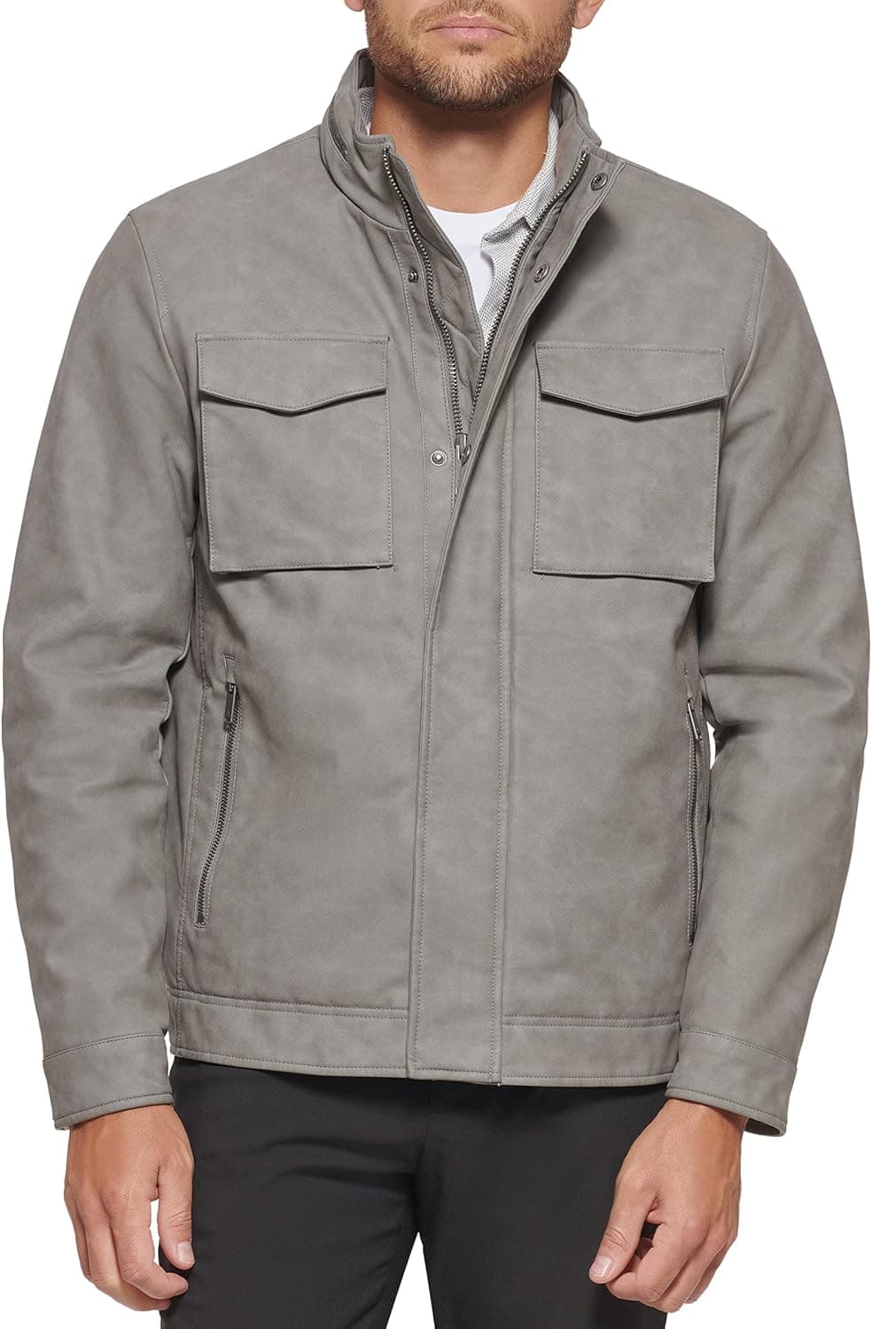 Dockers Men's Faux Leather Jacket - 55% Off