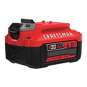 Save on Craftsman V20 4.0Ah Battery with 10% Back on Prime Card