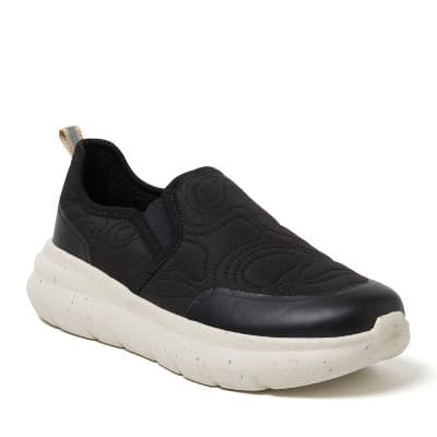 Dearfoams Men's Tahoe Closed Back Slip-On Sneaker - Black Size 10