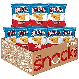 Savor the Cheddar Sour Cream Flavor in Ruffles Potato Chips