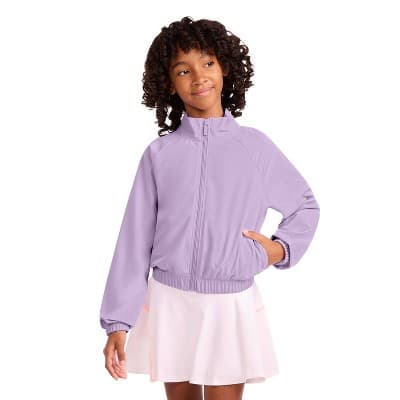 Converse® Girls' Zip-Up Windbreaker Jacket - Lavender M