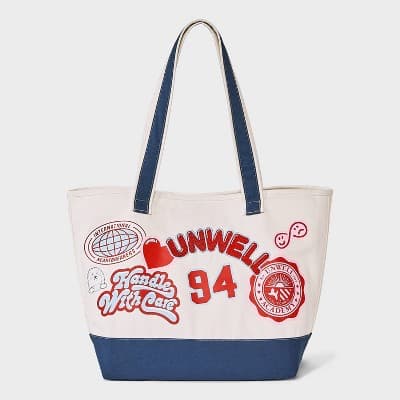 Unwell Handle Tote Bag - Blue