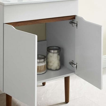 Modway Harvest 24" Bathroom Vanity Cabinet (Sink Basin Not Included) in Gray Walnut