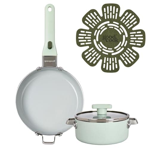Ceramic Cookware Set with Removable Handle