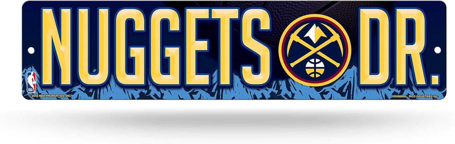 Bring the NBA Arena Home with Denver Nuggets Street Sign
