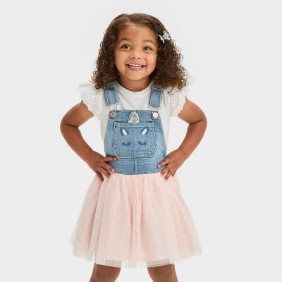 OshKosh B'gosh Toddler Girls' Unicorn Skirtall - Light Pink 12M