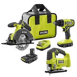 RYOBI ONE+ 18V 2-Tool Combo Kit with Jigsaw for DIY Projects