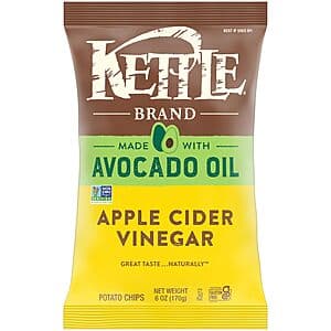Select Accounts: 6-Oz Kettle Brand Avocado Oil Apple Cider Vinegar Chips $2.50 w/ S&S