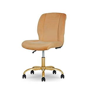 Mainstays Plush Velvet Mid-Back Office Chair (Dusty Gold) $34.50