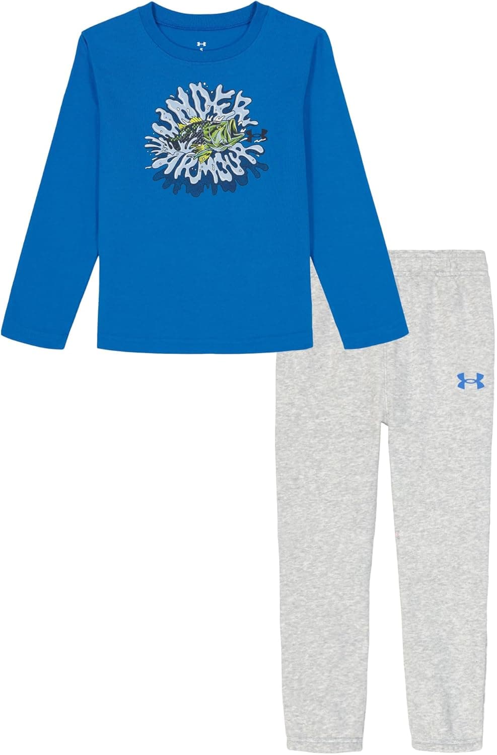 Cozy Under Armour Boys' 2-Piece Winter Set: Tee & Fleece Pants